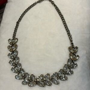 Clear and Gold Rhinestone Necklace